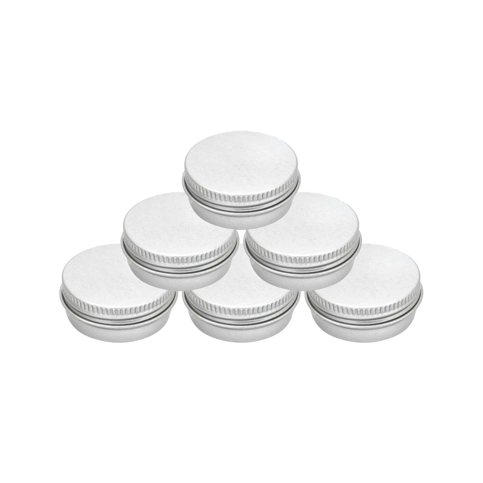 maDDma Dose 6 Dose aus Aluminium rund mit Deckel Metalldosen Behälter (6er Pack, 6 St), rund