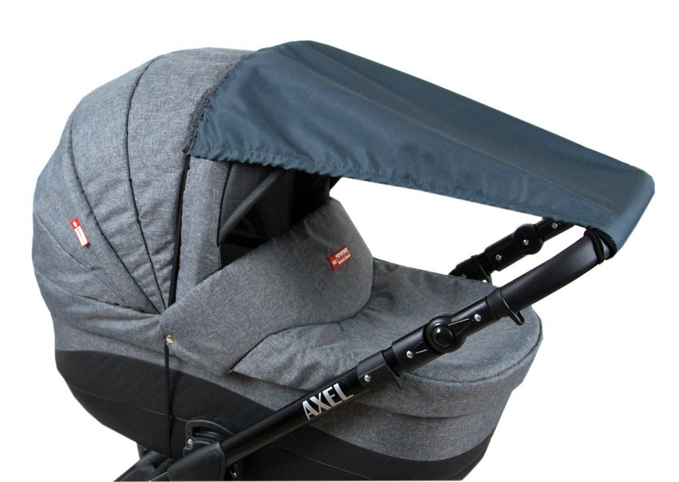 Thumbnail - BabyLux Kinderwagen-Sonnenschutzhülle BABYLUX Sonnenschutz UV Rollo Schutz SONNENSEGEL für Kinderwagen (1-St), Graphit
