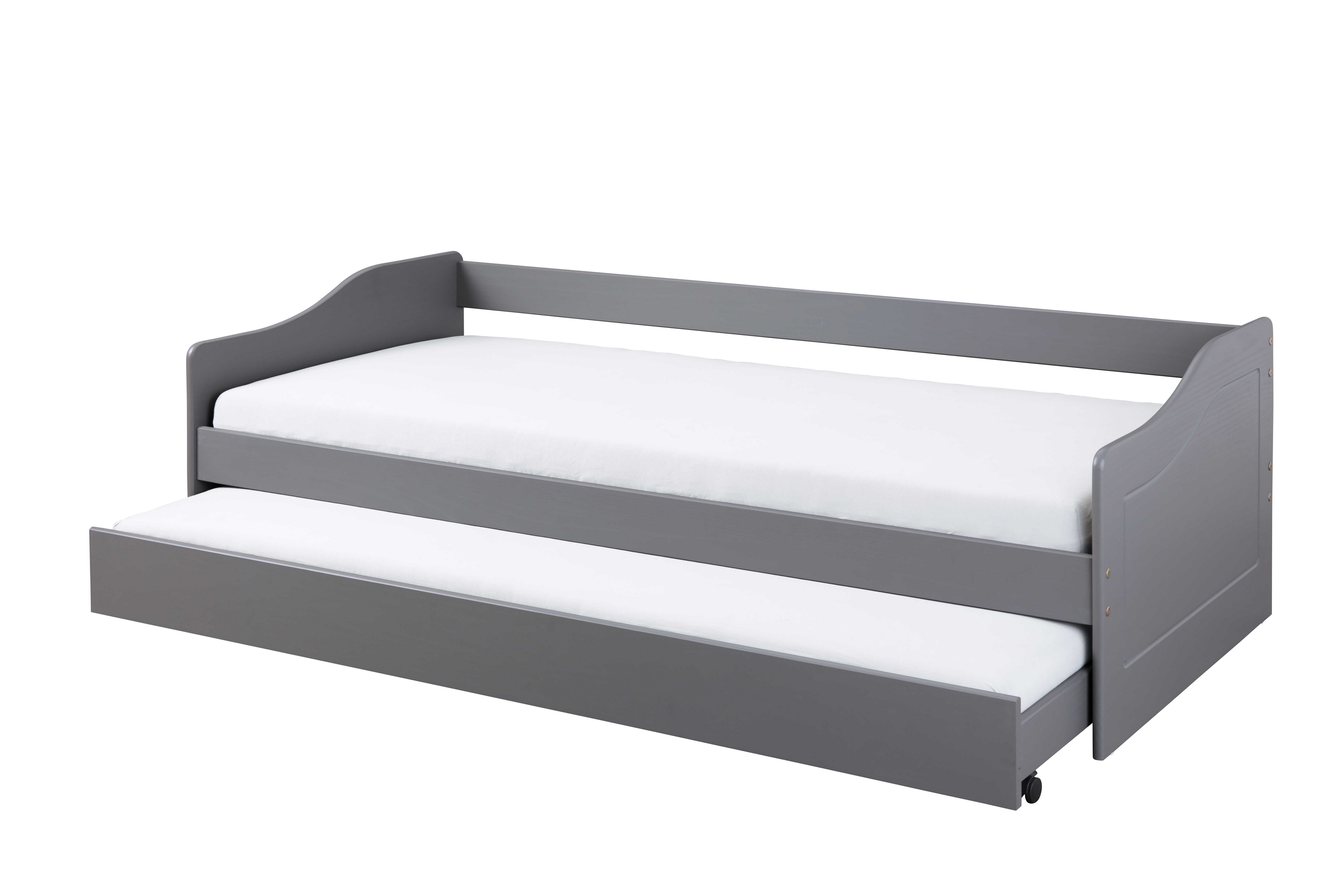 Inter Link Funktionsbett Leonie Modell'23 grau, 2x 90x200, Massivholz, mit günstig online kaufen