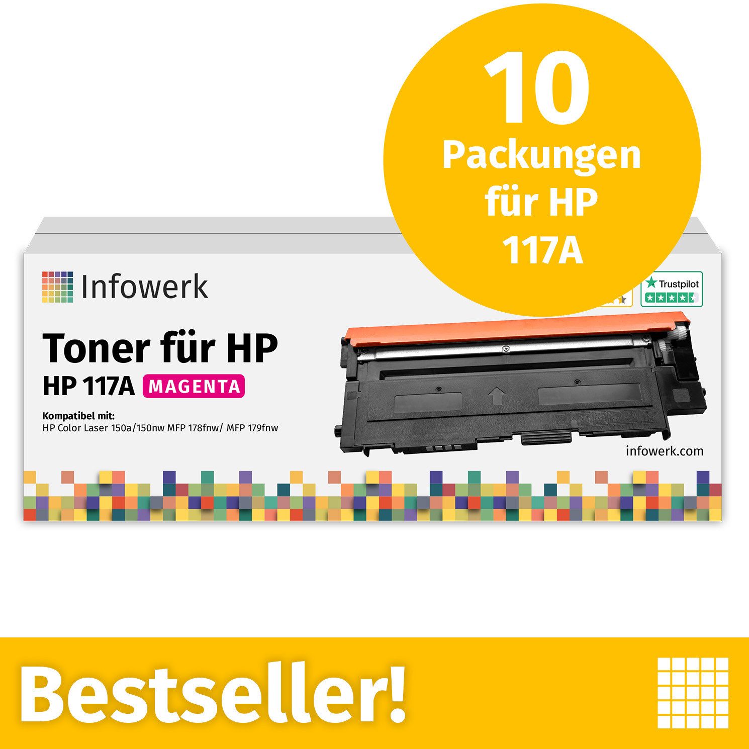 Infowerk Tonerpatrone, (Packung, 10-St)