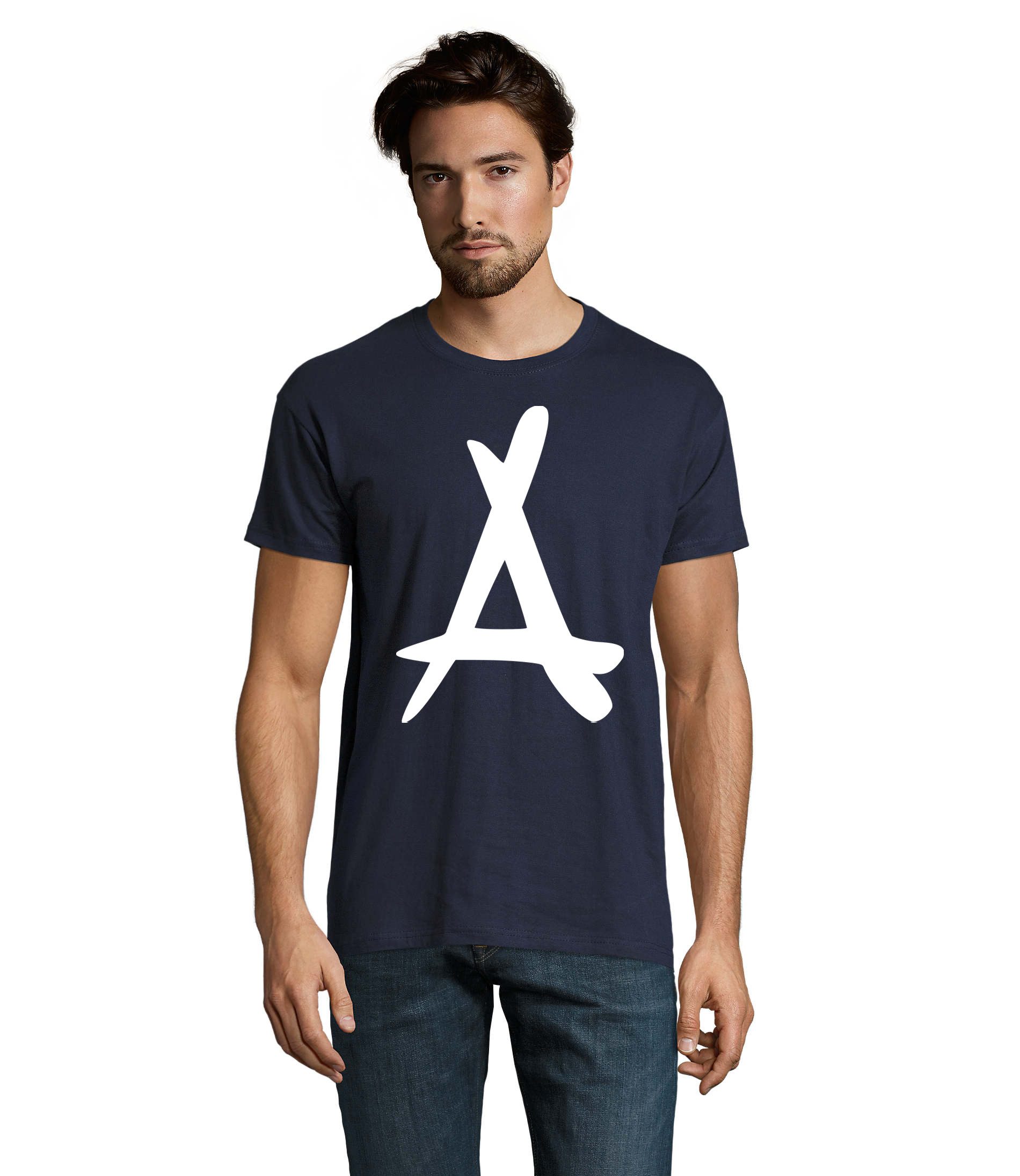T-Shirt AlumniA Buchstabenmotiv Print Herren T Shirt Rundhals Freizeitlook