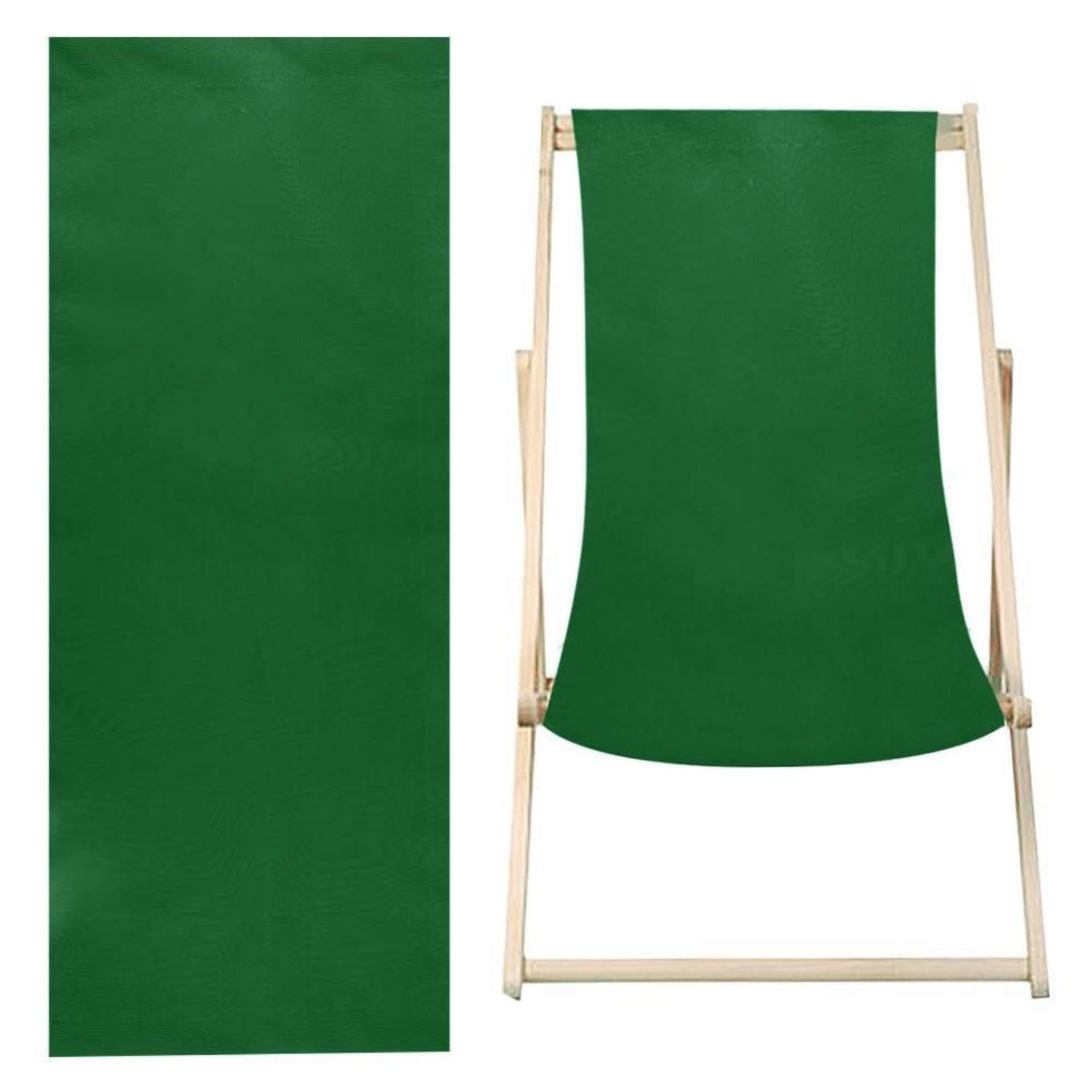 LuxusKollektion Strandtuch Strandkorb-Ersatztuch dunkelgrün 113-119x43cm, (1-St)