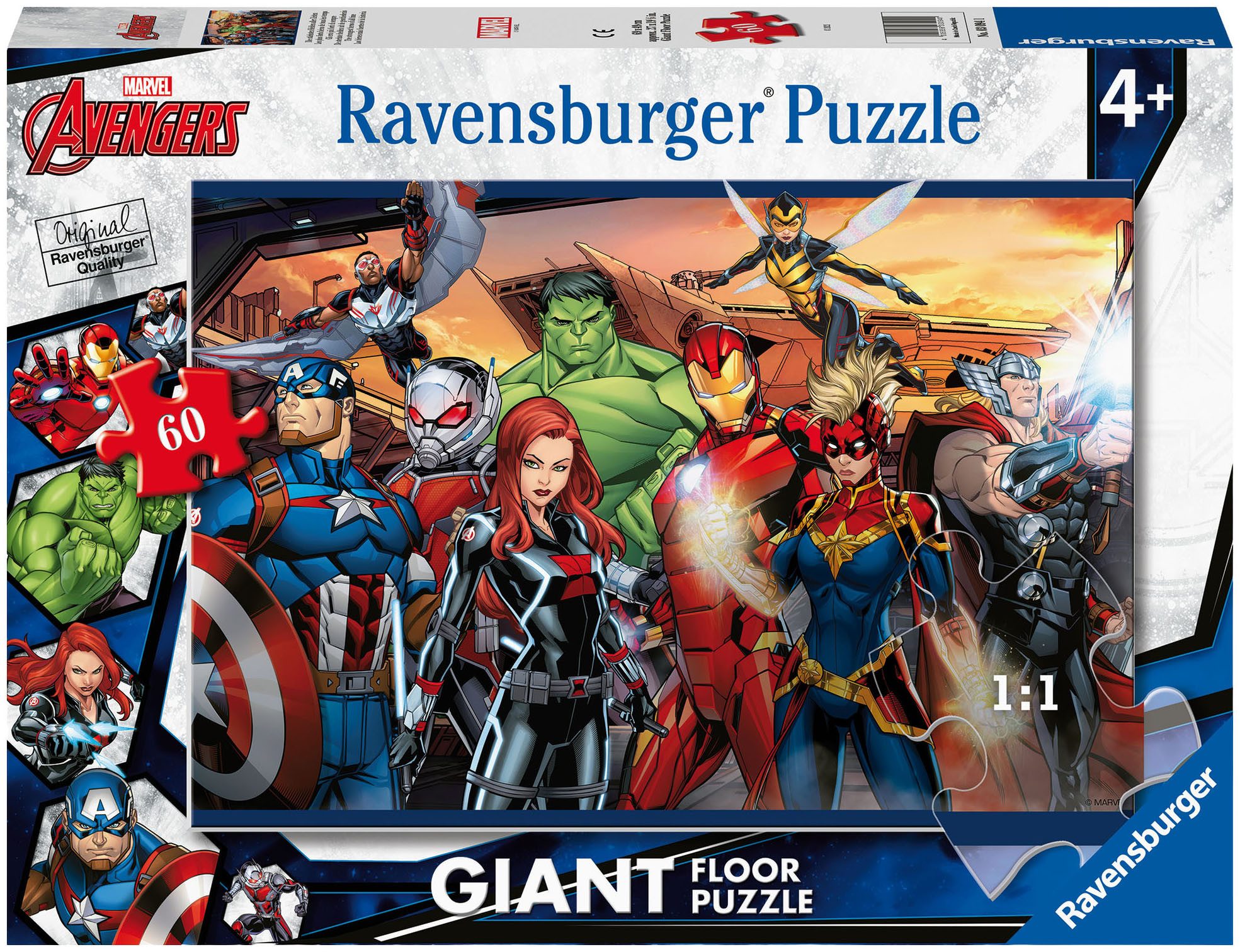 Ravensburger Puzzle Die stärksten Helden aller Zeiten, 60 Puzzleteile, Made in Europe