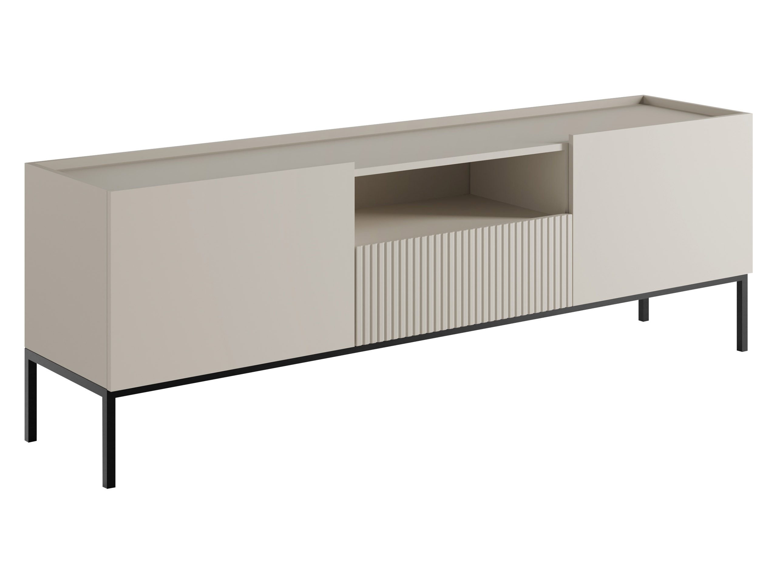 MIRJAN24 TV-Schrank Como 180 2D1SZ (mit zwei Drehtüren und Schublade) Untergestell aus Metall