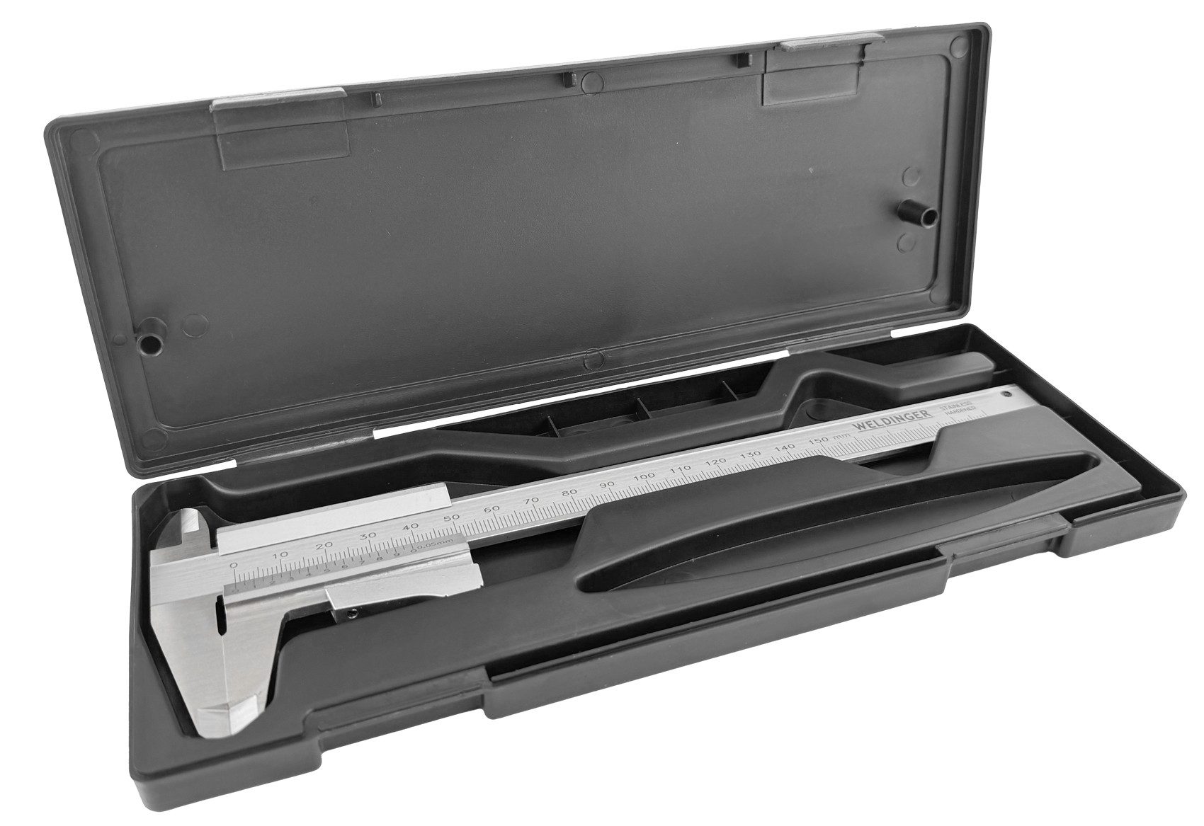 WELDINGER Messschieber Messschieber / Schiebelehre 15cm mit Arretierung, max. 150 mm, 2-St.