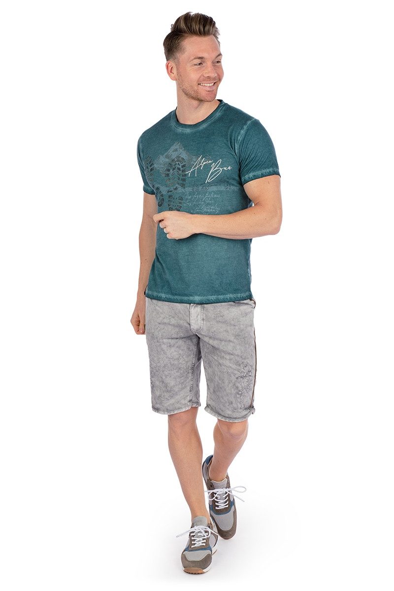 Hangowear Trachtenjeans Jeans Bermuda Herren - HECTOR - hellgrau