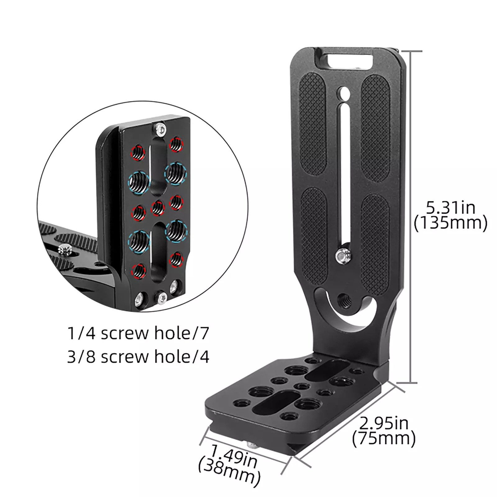BEXIN Aluminum L-Halterung Schnellwechselplatte für DJI Stabilisator Gimbal Kamerastativ