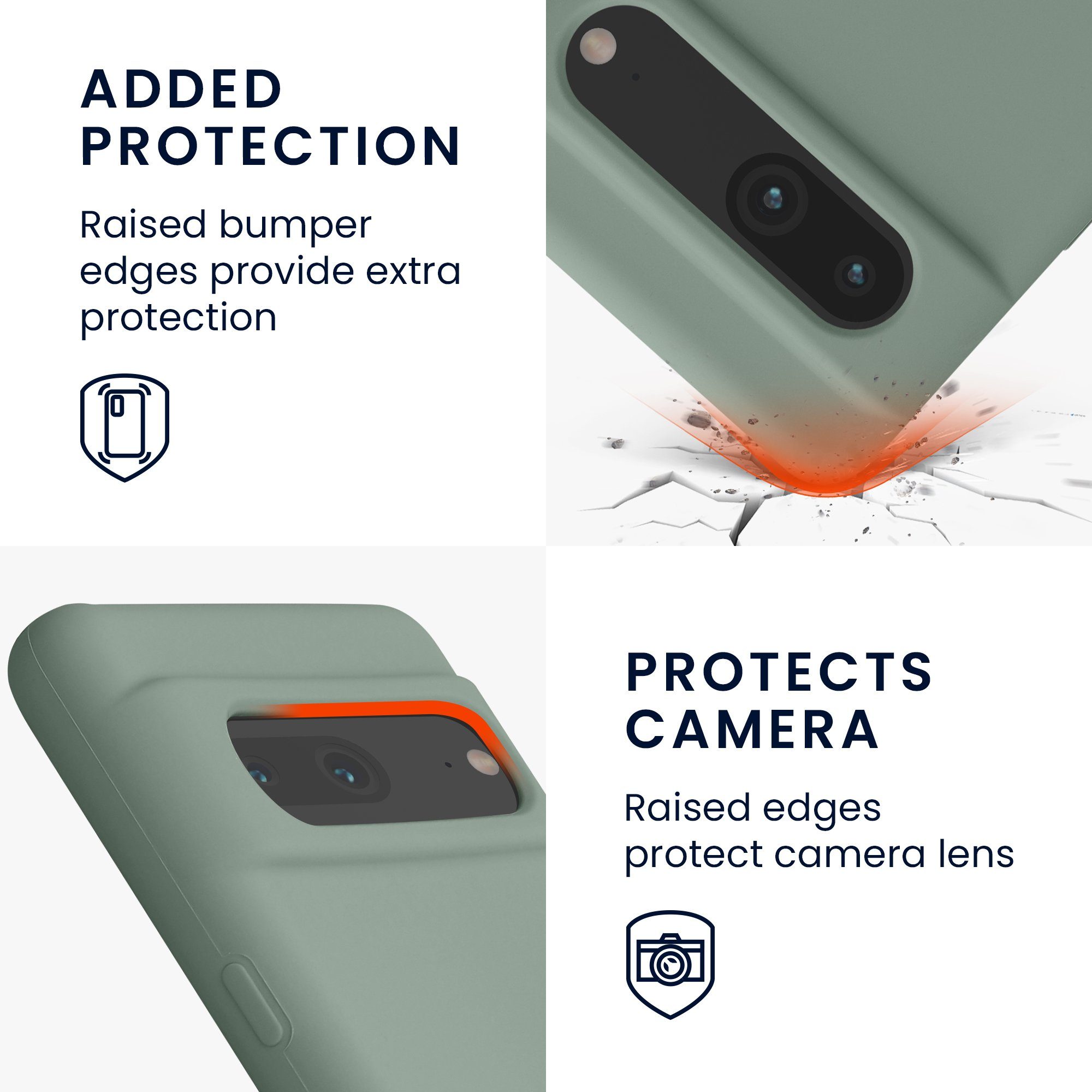 kwmobile Handyhülle Hülle für Google Pixel 7, Hülle Silikon gummiert - Handyhülle - Handy Case Cover – Bild 3 von 5