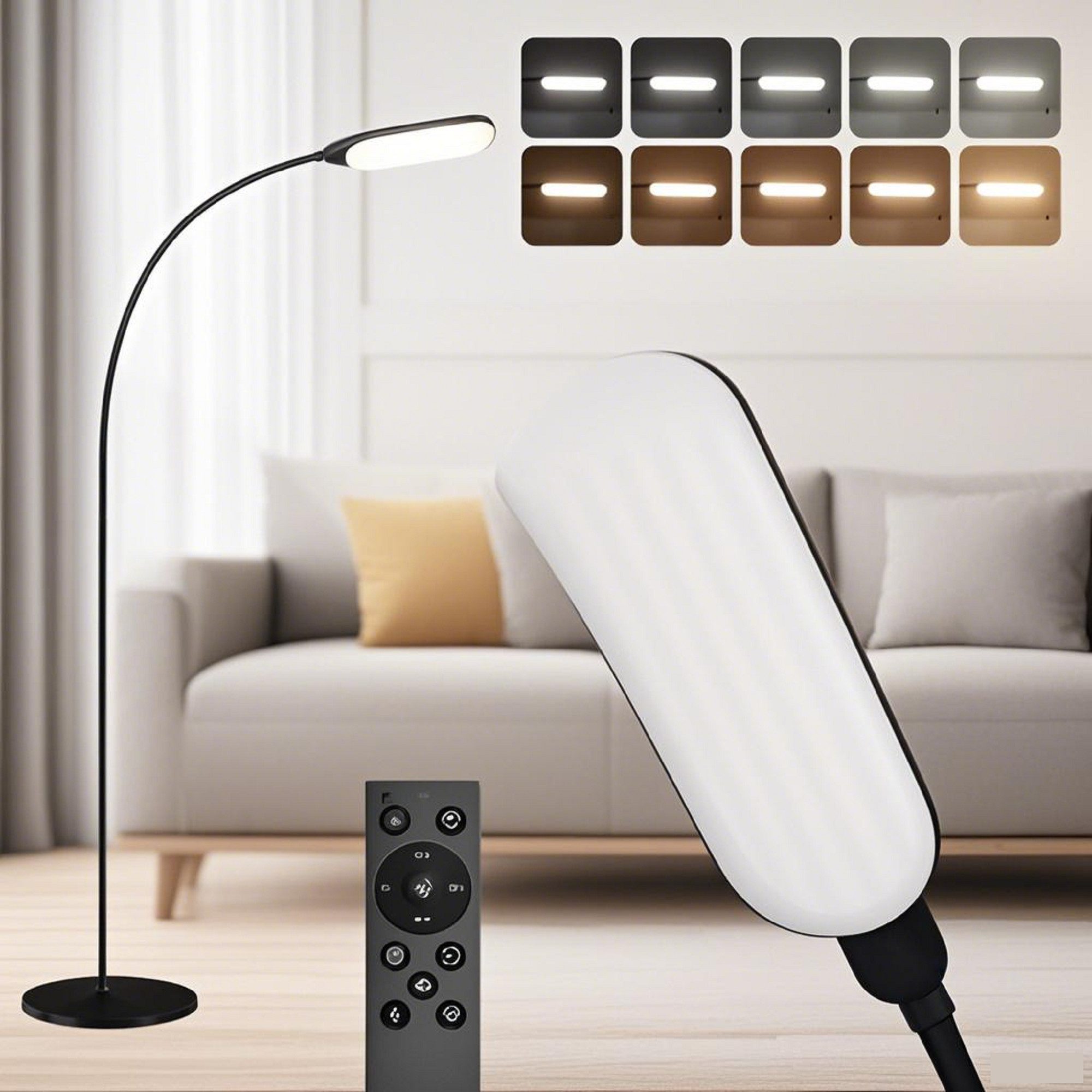 YINDN Stehlampe Dimmbare LED Stehleuchte mit günstig online kaufen
