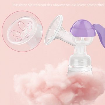 Baby Ja Handmilchpumpe Manuelle Milchpumpe,Silikon-Handpumpe zum Stillen,tragbare Milchpumpe