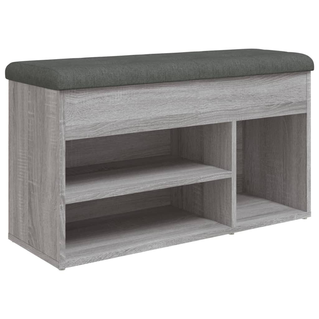 vidaXL Sitzbank Schuhbank Grau Sonoma 82x32x45,5 günstig online kaufen