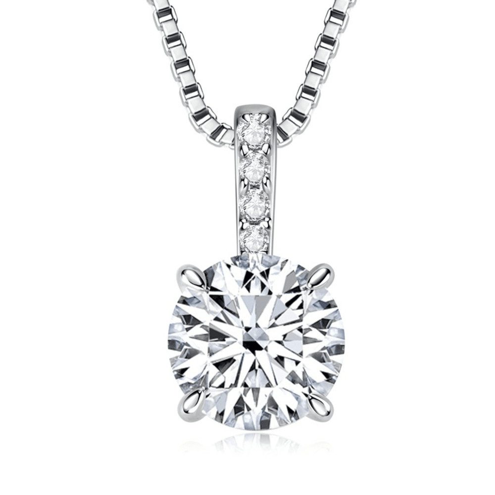 ROUGEMONT Kette mit Anhänger Funkelnde Damen Halskette Moissanit 925 Silber günstig online kaufen