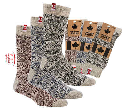 Wowerat Thermosocken "Canadian Socks" THERMO-Wollsocken Norweger Socken (1 Paar)
