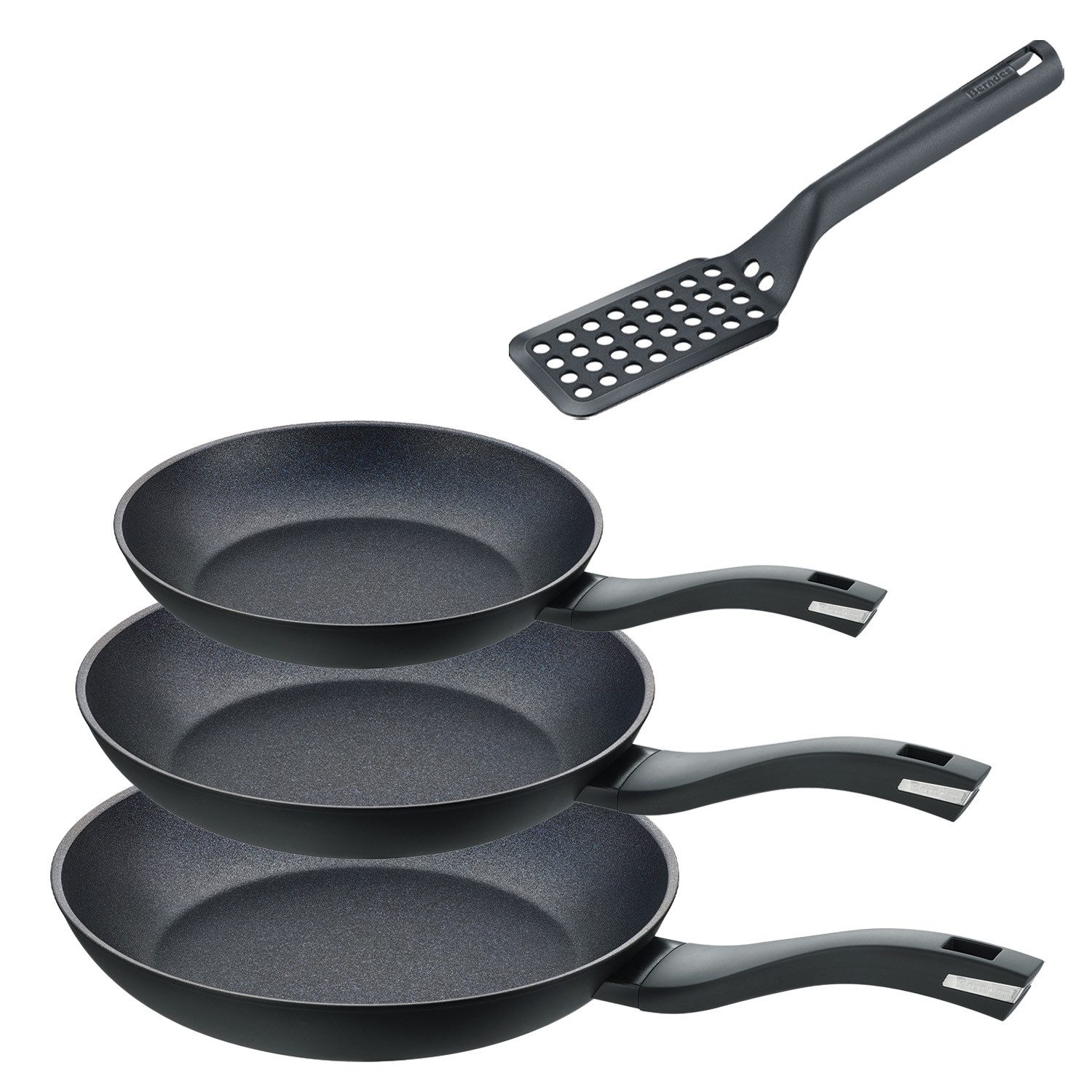 Berndes Сковороды-Set 20+24+28 cm, Aluminium, inkl. Сковородыwender -Balance® Induction Enduro, Aluminium, schlaggeschmiedet (4-teilig)