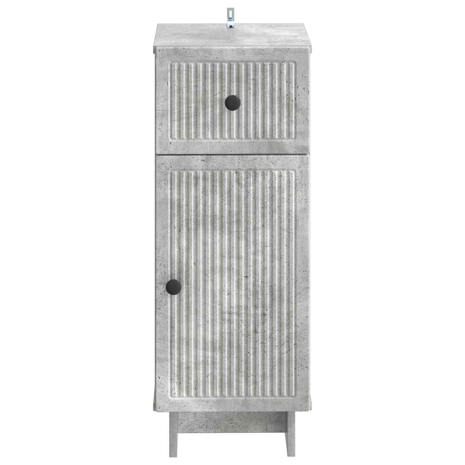 vidaXL Badezimmerspiegelschrank Badezimmer Aufbewahrungsschrank EDE Betongrau 30 x 31 x 80 cm
