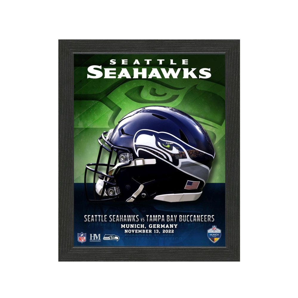 Seattle Seahawks Bild mit Rahmen Seattle Seahawks Team Helmets