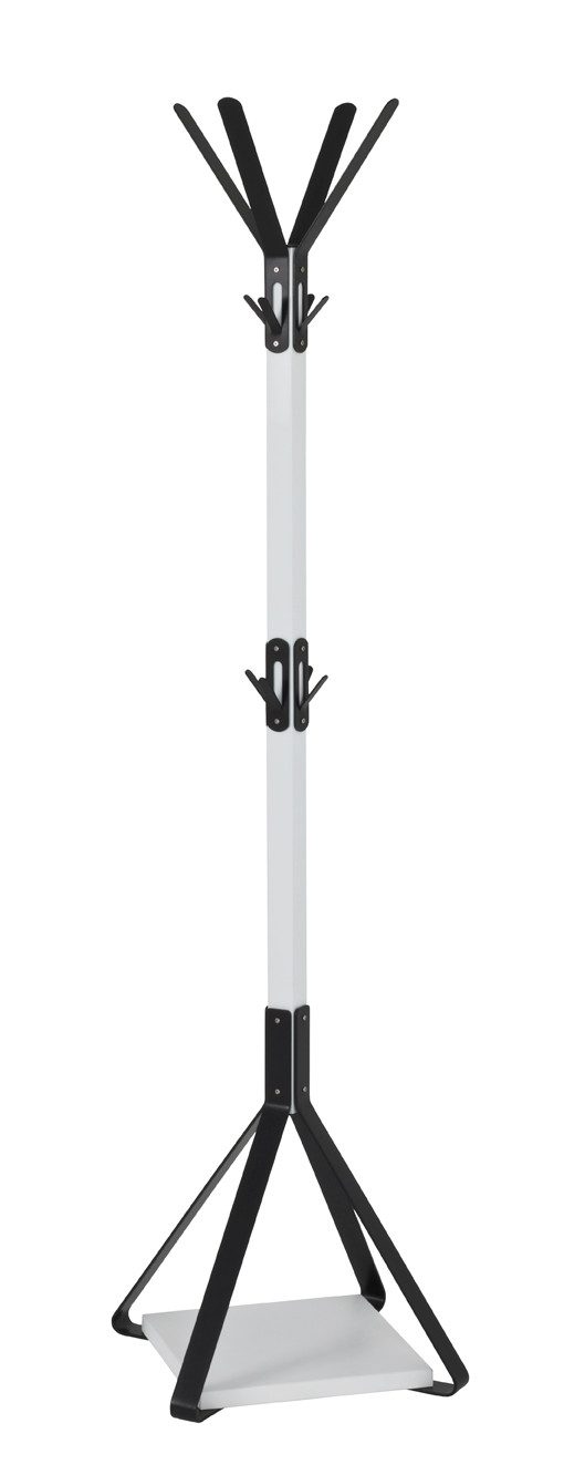 HAKU Garderobenständer Garderobenständer schwarz, weiß-Kleiderständer, MDF-B 41xH 178xT 41 cm, (1 Stück), Garderobenständer aus MDF, Kleiderständer, Standgarderobe