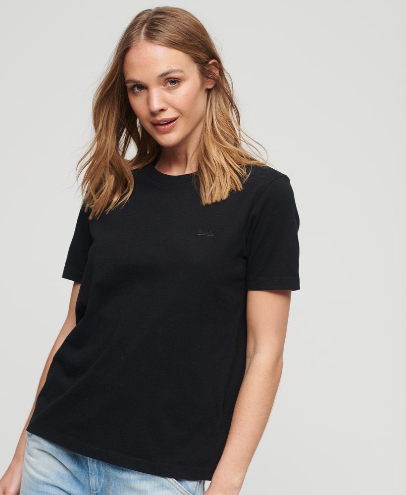 Superdry T-Shirt ESSENTIAL LOGO EMB TEE Black