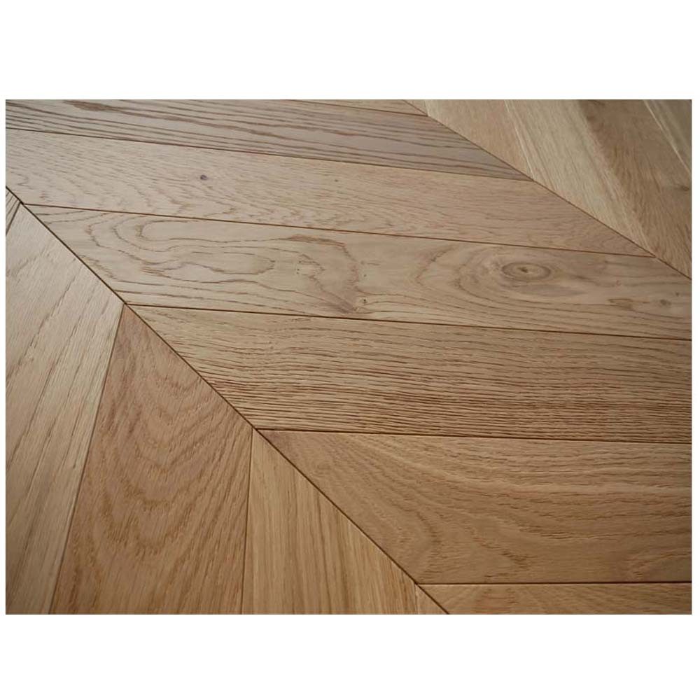 Woodstore24 Parkett Eiche Parkett, Chevron, gebürstet, matt lackiert 14 x 90 x 510 mm