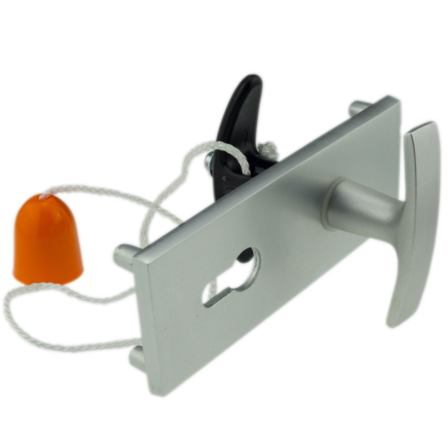 ASSA ABLOY Garagentorantrieb Nachrüstset für Garagenschlösser – Griff, Schild und Innenolive, (1-tlg), Aluminium F1 – 9 mm Vierkant
