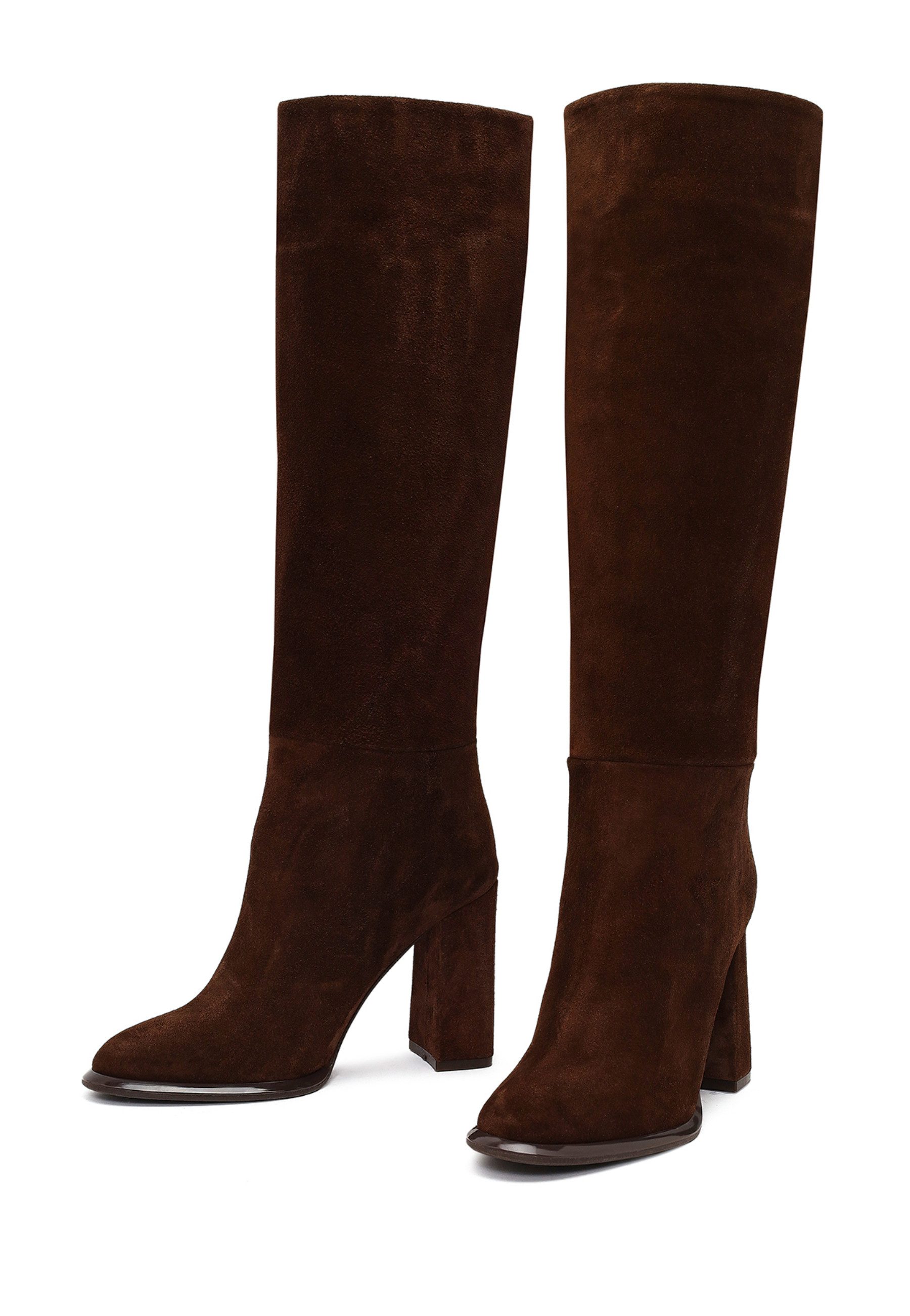 Derimod Absatzstiefel aus Veloursleder Bootsschuh