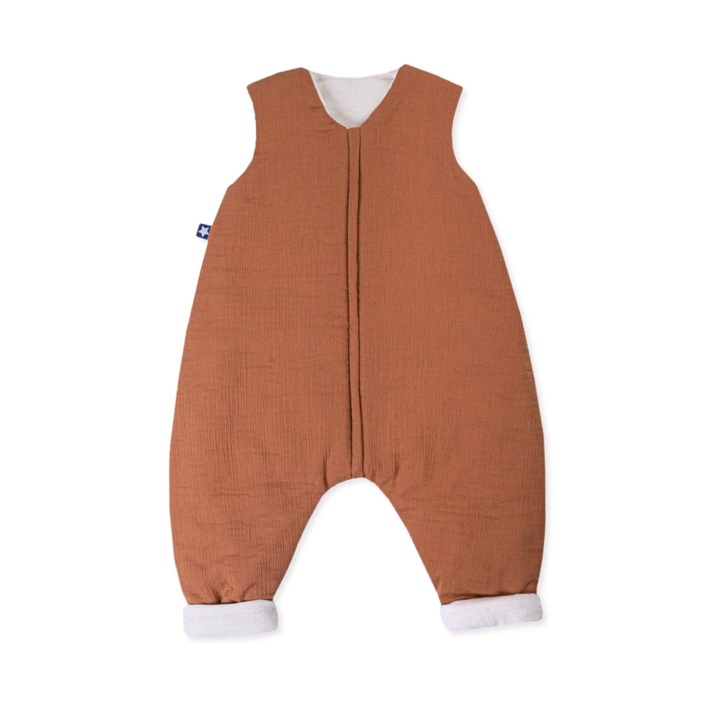 Julius Zöllner Babyschlafsack Schlafsack Jumper gefüttert Musselin rost 104 (1 tlg), Schlafsack Babyschlafsack