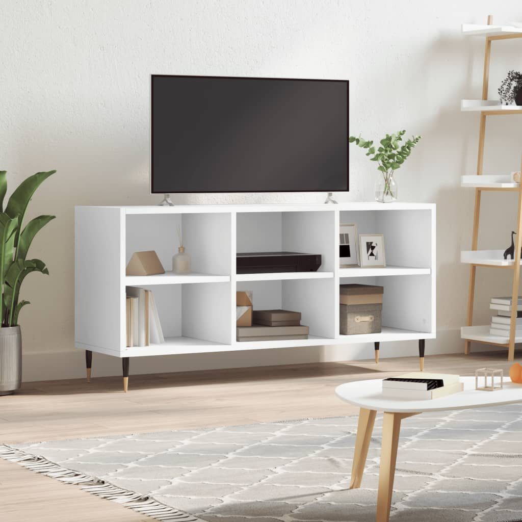 furnicato TV-Schrank Weiß 103,5x30x50 cm Holzwerkstoff