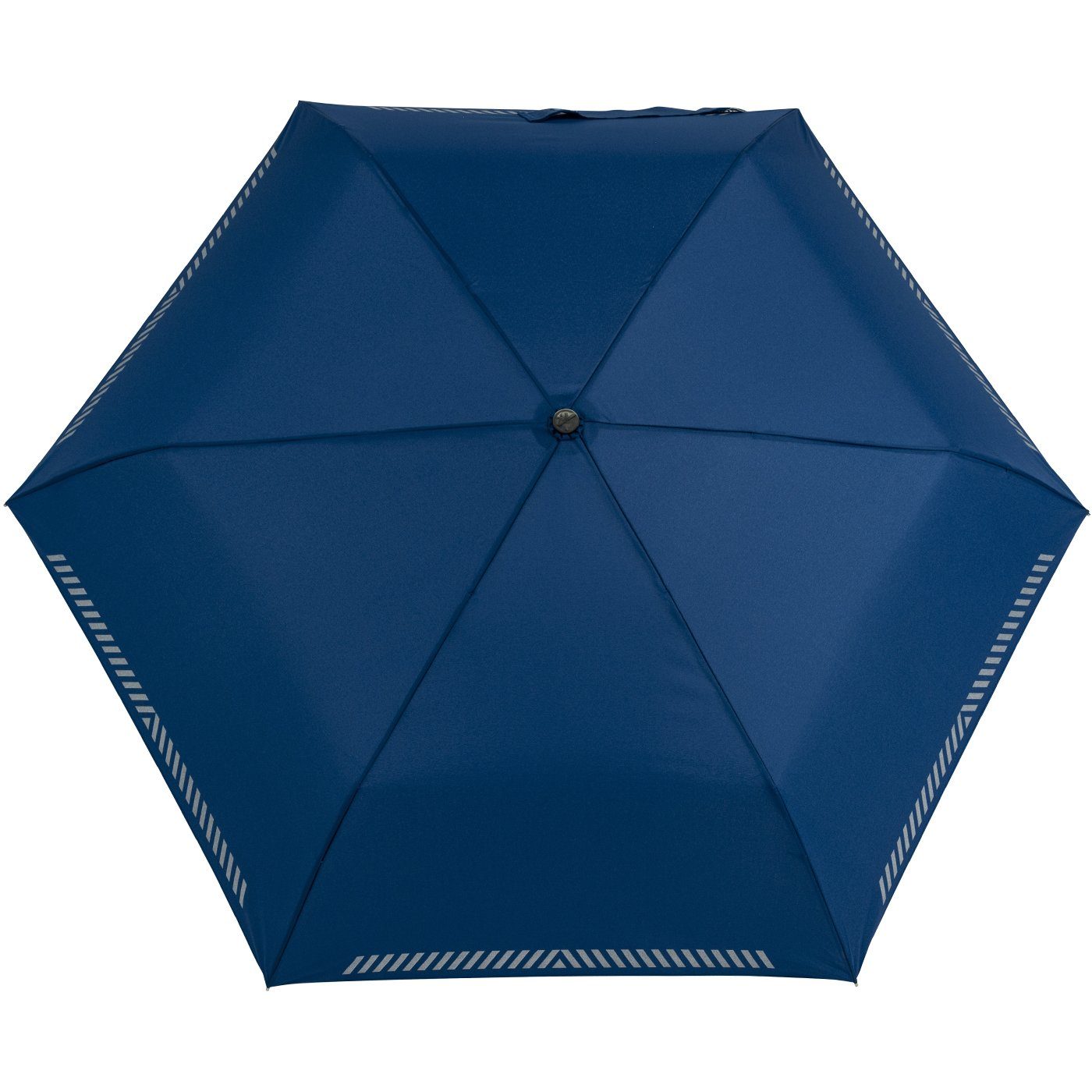 blau iX-brella Safety Taschenregenschirm Kinderschirm Mini reflektierend extra leicht, Reflex