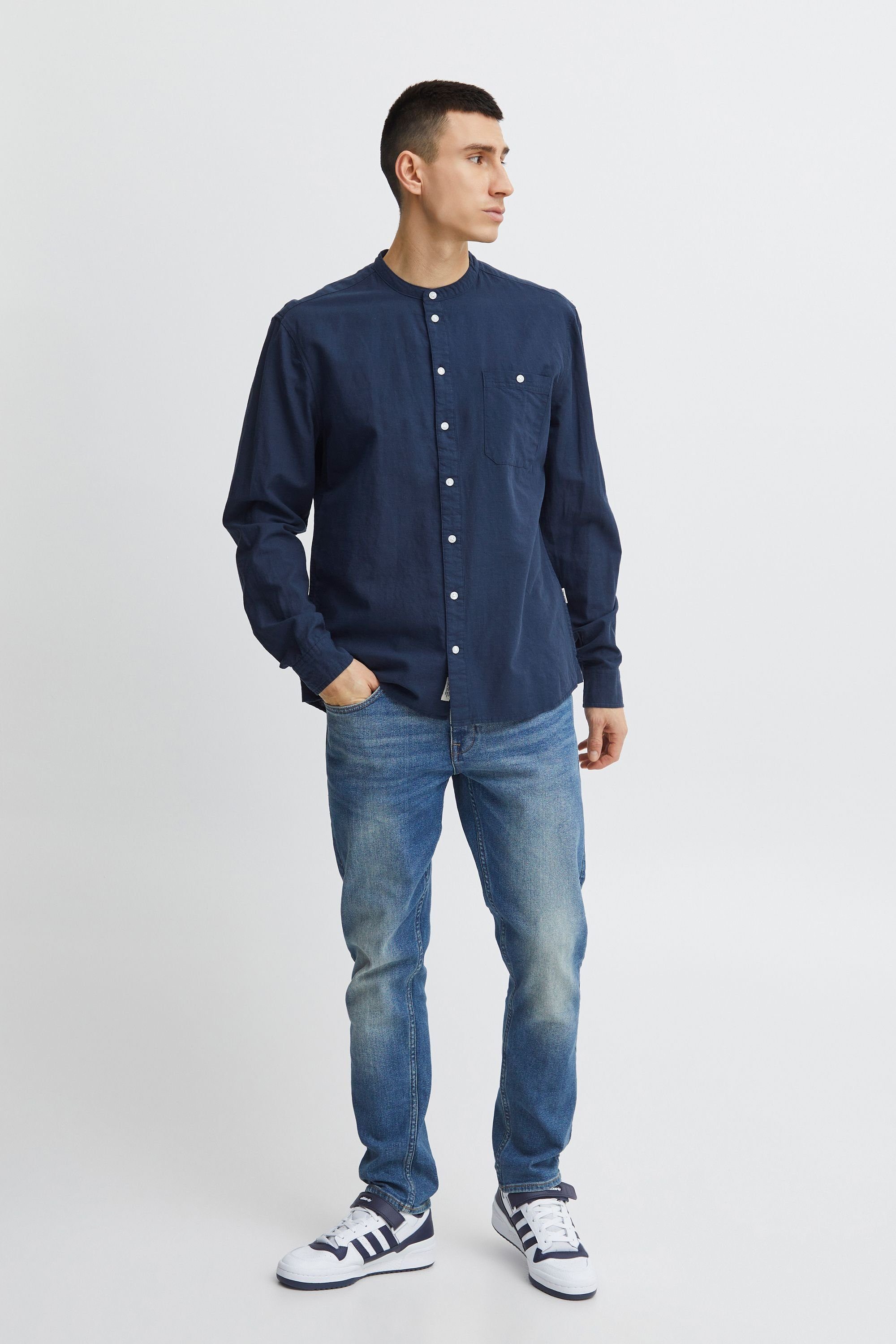 Blend Langarmhemd BHShirt Langarmhemd aus Leinenmix