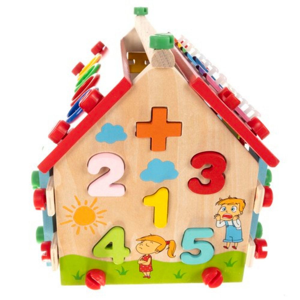 KRUZZEL Lernspielzeug Sortierer Lernhaus Motorikhaus (Spar-Set, 1-St., sortieren, rechnen), Zahlen und Musik, kreatives Spielzeug – Bild 2 von 5