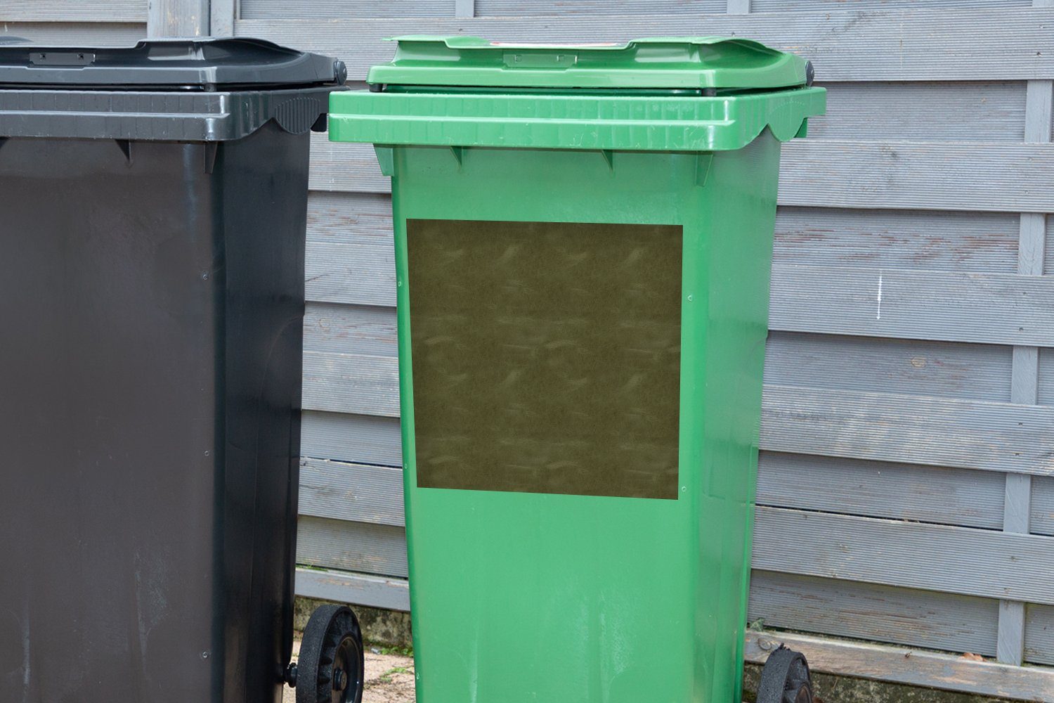 MuchoWow St), Sticker, - (1 Tierhaut Wandsticker Mülltonne, - Leder Mülleimer-aufkleber, Abfalbehälter Container, Grün