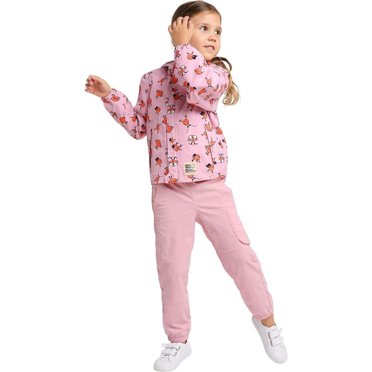 Jack Wolfskin Hardshelljacke Smileyworld 2L AOP Jacket K Eine wasserdichte, winddichte und atmungsaktive Shell für Kinder, die