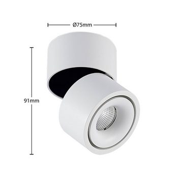 Arcchio LED Einbaustrahler Rotari, dimmbar, LED-Leuchtmittel fest verbaut, warmweiß, Modern, Aluminium, weiß, 1 flammig, inkl. Leuchtmittel, Deckenleuchte