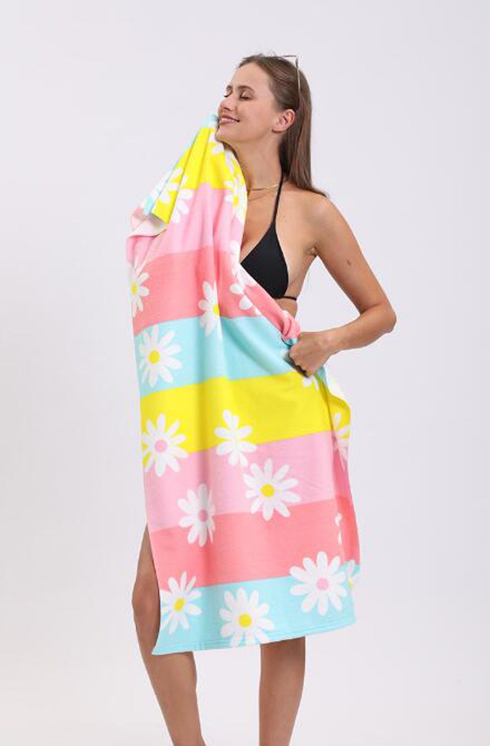 nsihing Strandtuch 70x140 cm Strandlaken Strandhandtuch Mikrofaser Schnelltrocknend, (1-St), Leichtes, Sandfrei, Badetuch für Strand Schwimmen Sauna Camping – Bild 2 von 4