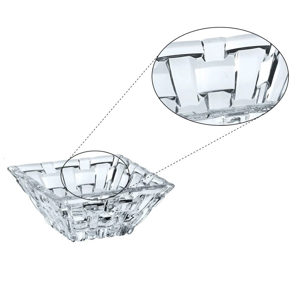 Nachtmann Müslischale Nachtmann Bossa Nova Dip Schale Quadratisch 8,5x8,5x3,6 cm 4er Set, Kristallglas, (Set)
