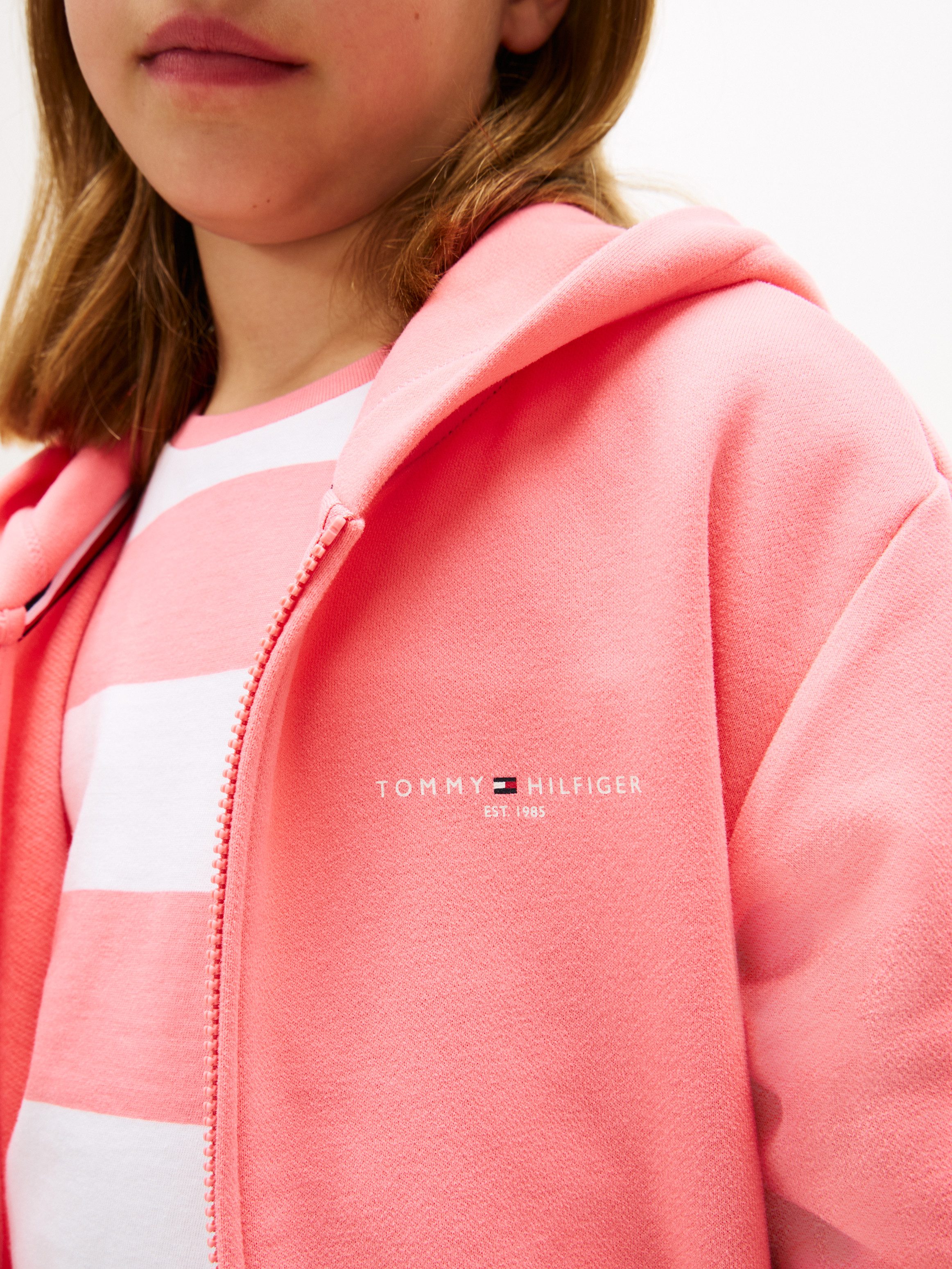 Tommy Hilfiger Kapuzensweatjacke MINI CORP ZIP THROUGH HOODIE Kinder bis 16 Jahre