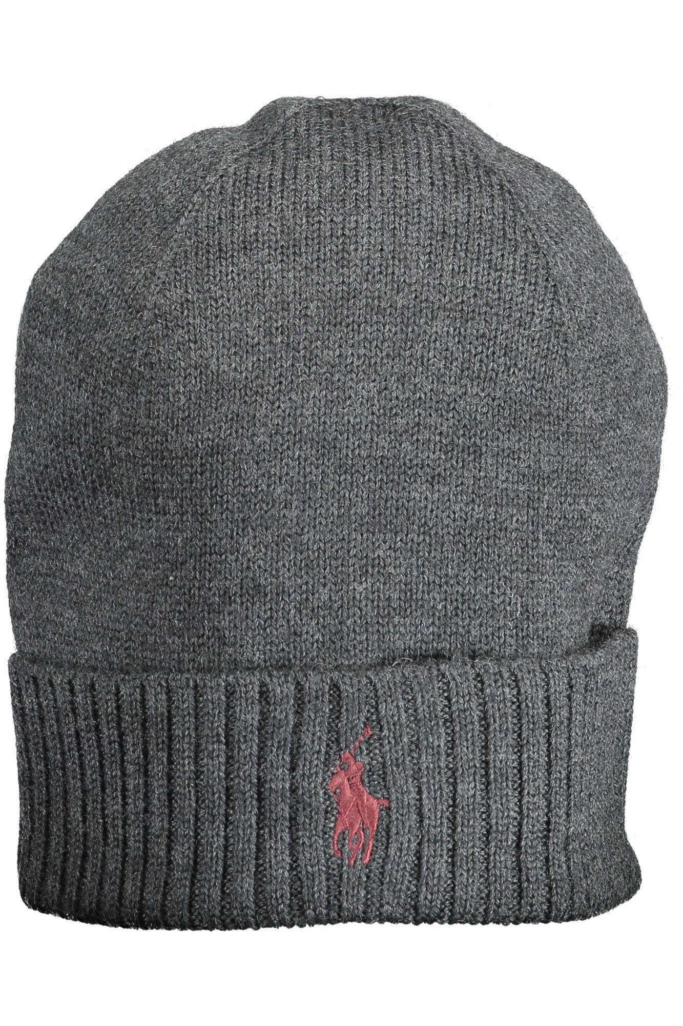 Ralph Lauren Strickmütze Elegante Herren-Mütze in Grau mit edler Stickerei und Logo