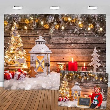 Juoungle Hintergrundtuch Hintergrund Weihnachten, Kamin Strumpf, Weihnachtsbaum Hintergründe