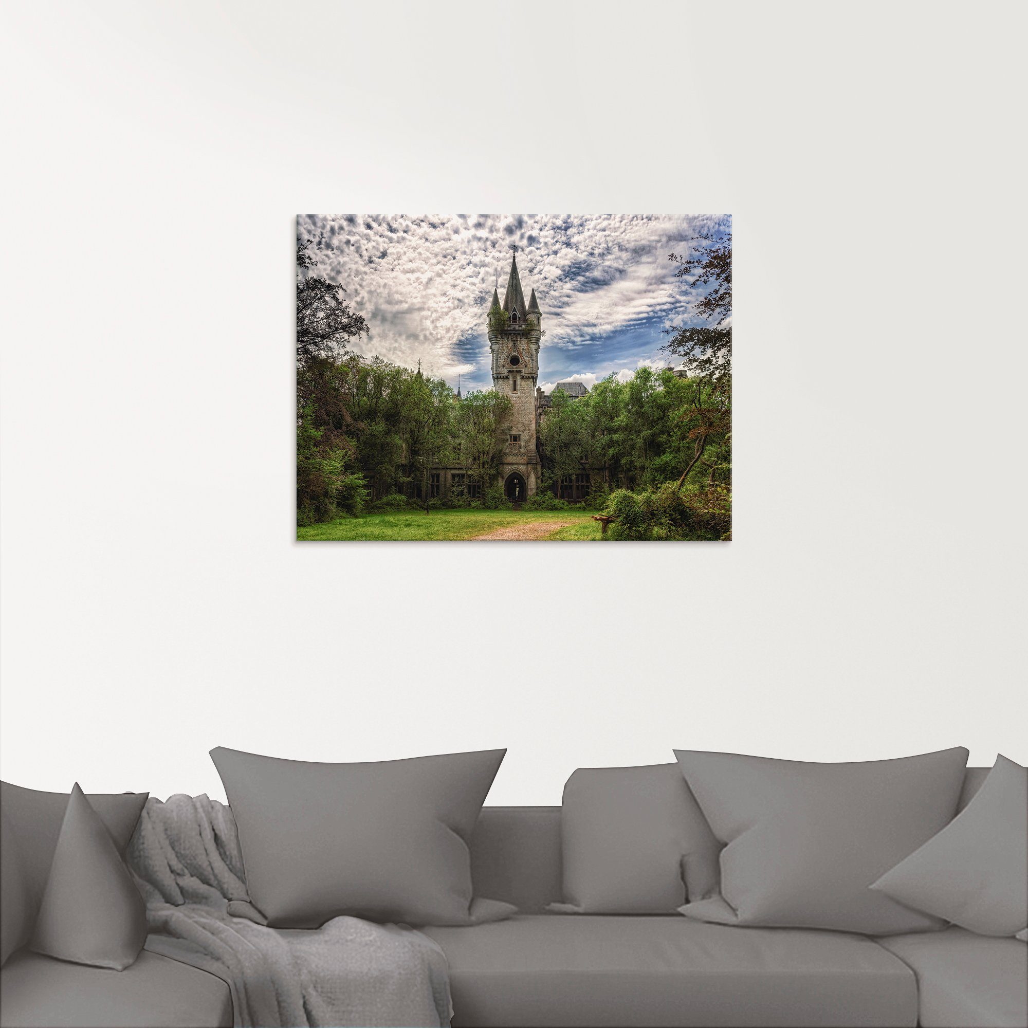 Artland Glasbild »Verlassenes Schloß Chateau - Lost Place«, Gebäude (1 Stück)-kaufen