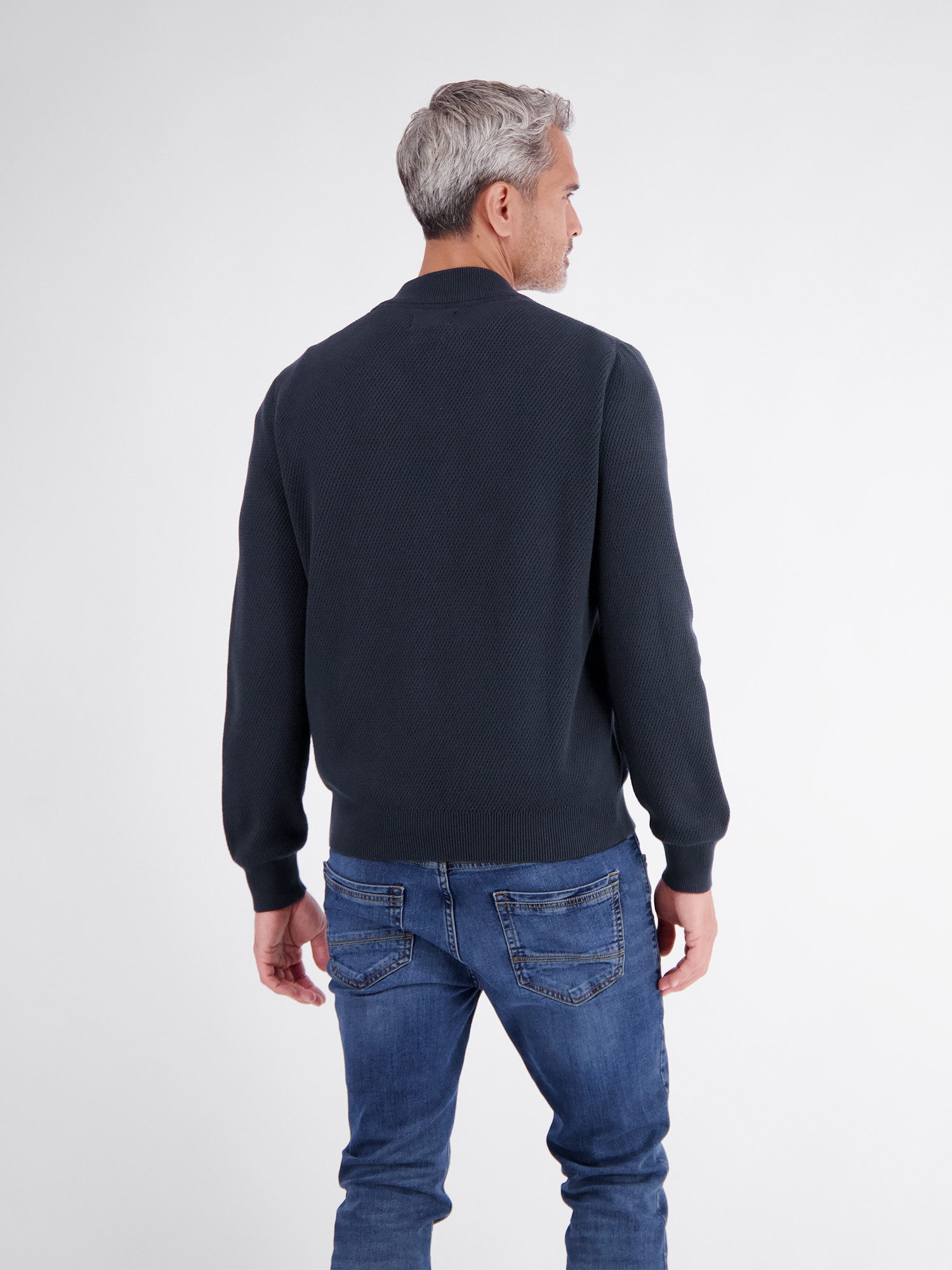 LERROS Strickjacke Strickjacke aus Baumwollstrick mit dezent flachem Kragen
