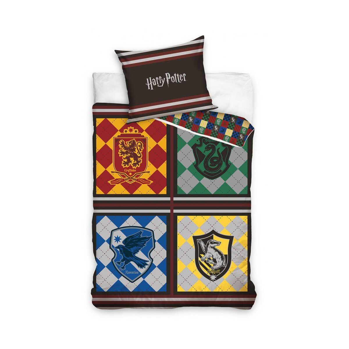 Harry Potter Kinderbettwäsche Harry Potter Plad Bettwäsche 140×200 cm, 70×90 cm, 100% Baumwolle Bettbezug + Kissenbezug