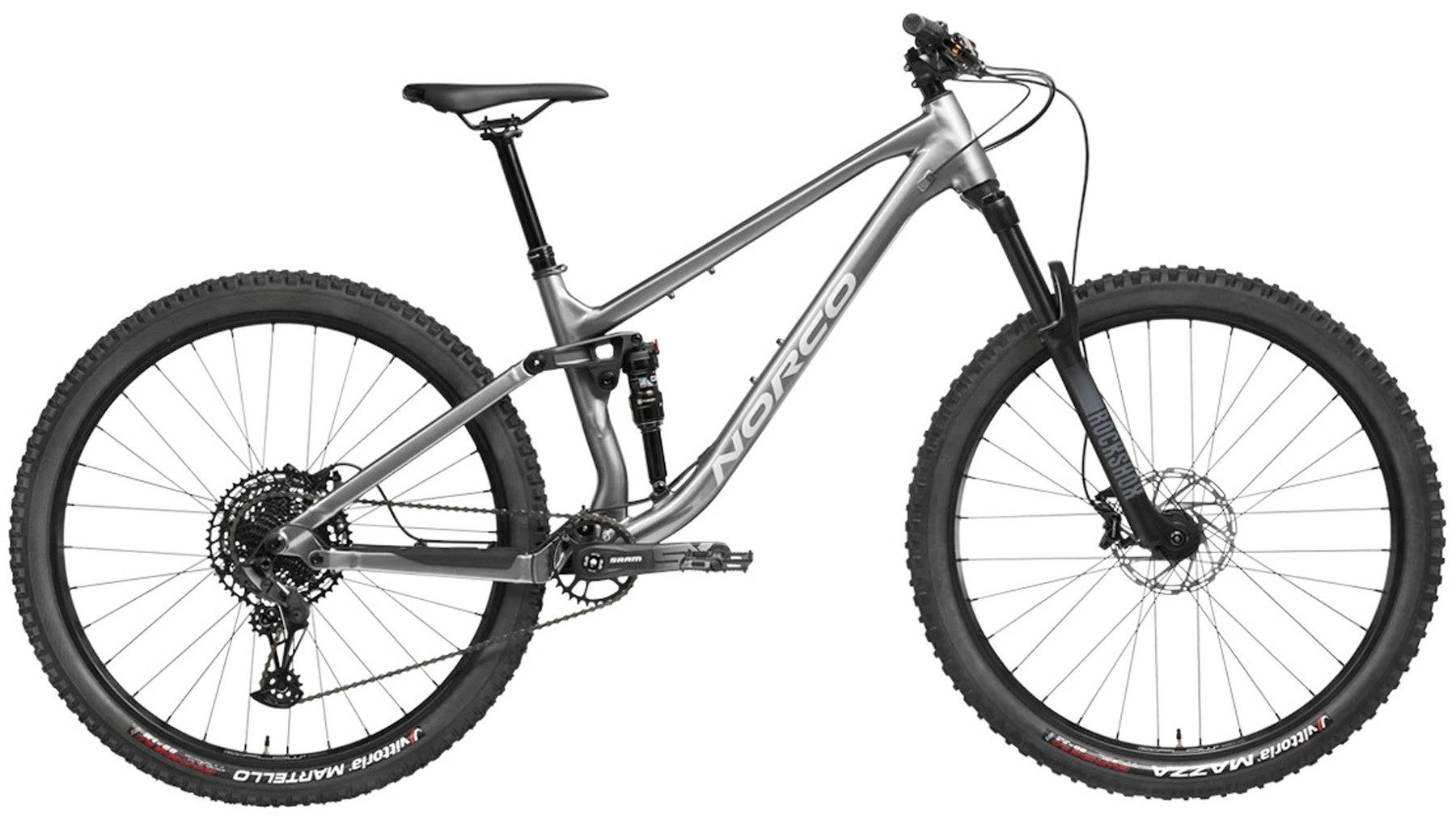 NORCO Mountainbike MTB Fully Fluid FS A3 Grey/Silver 29" Diamant, 12 Gang Shimano Shimano Deore RD-M6100 12spd Schaltwerk