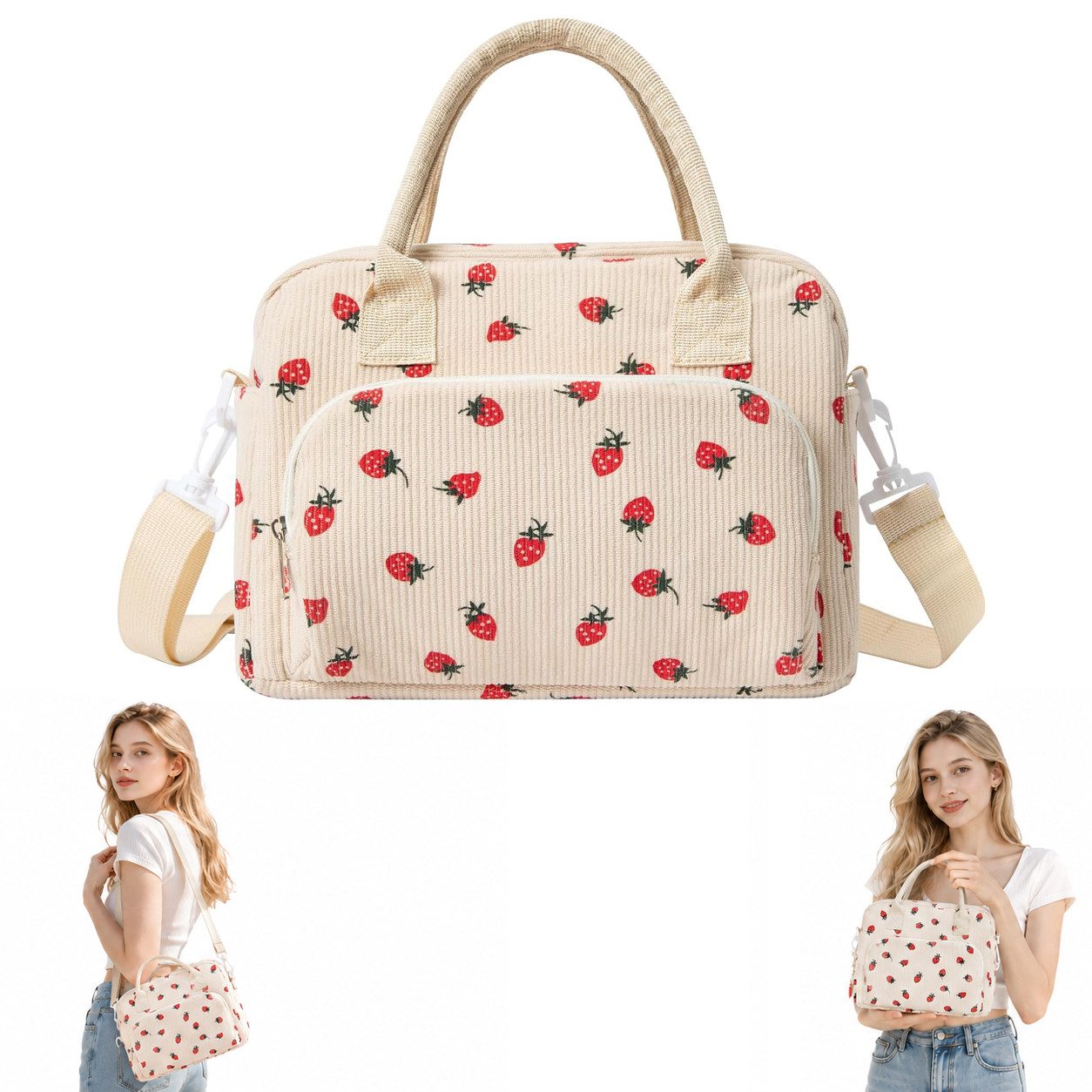Diwzbyn Lunchbox Lunchbag 12L Isoliert, Kühltasche, Auslaufsicher, Wiederverwendbar, Mit verstellbarem Schulterriemen für Arbeit, Picknick & Outdoor