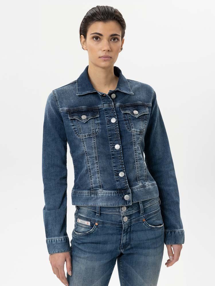 Herrlicher Jeansjacke Joplin Saum mit verstellbaren Riegeln relaxed