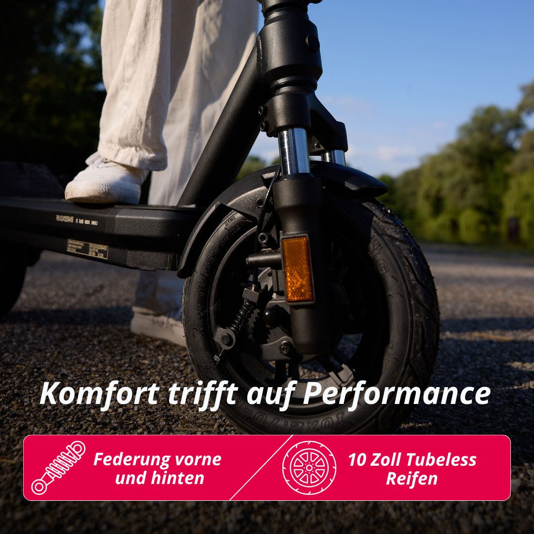 VMAX E-Scooter VMAX NEW VX2 Gear, 50 km Reichweite, Straßenzulassung, vollgefedert, 500 W, 20 km/h, VMAX E-Scooter VX2 Gear E-Scooter, 50 km Reichweite