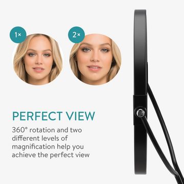 Navaris Kosmetikspiegel Kosmetikspiegel Schminkspiegel - doppelseitiger Spiegel 360° (1-St)
