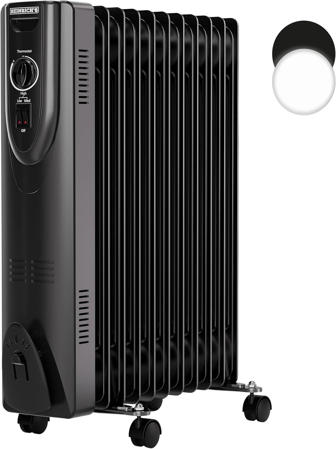Heinrich´s Ölradiator 11 Rippen, 2500W, Elektrischer Heizkörper, 3 Heizstuf günstig online kaufen