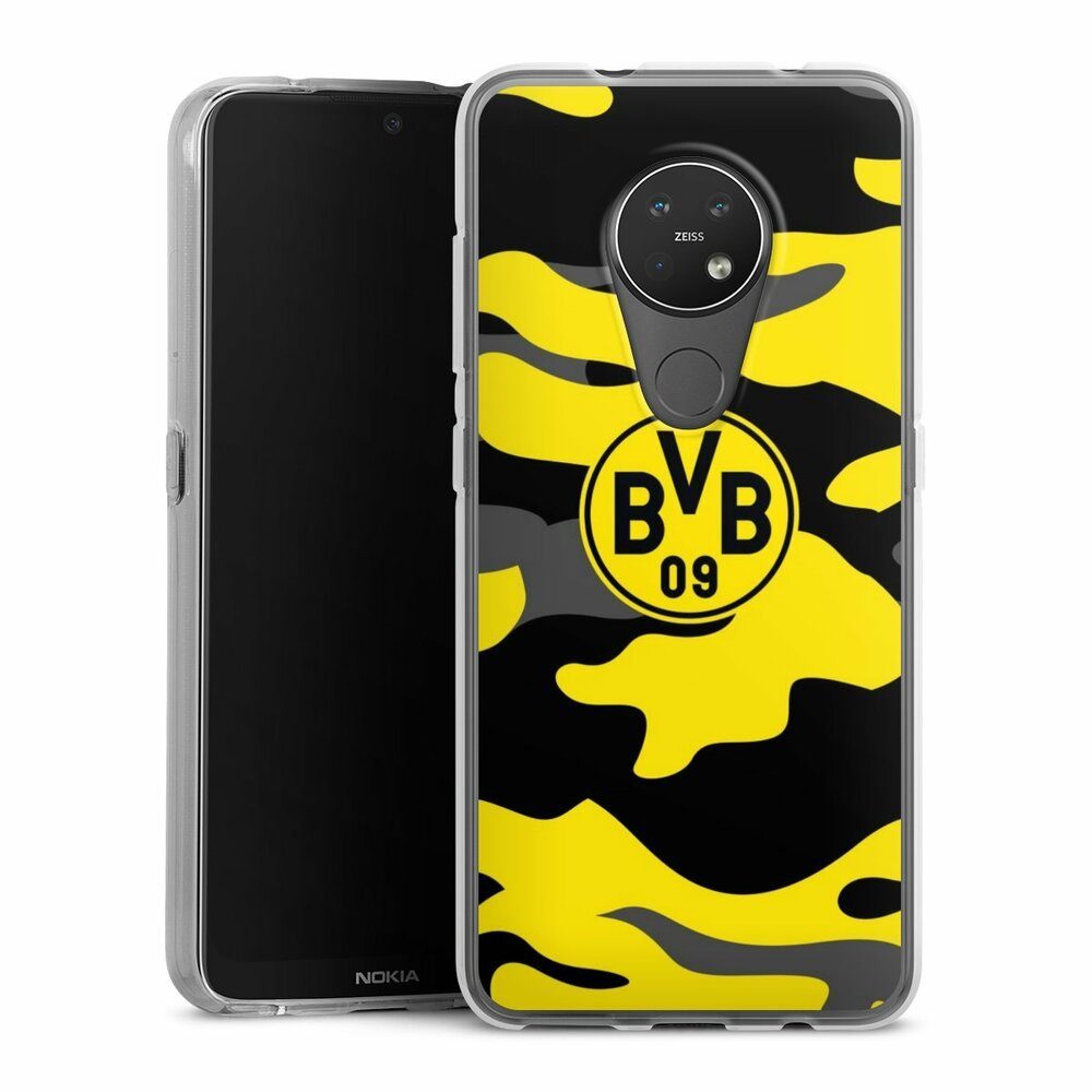 DeinDesign Handyhülle BVB Borussia Dortmund Fanartikel BVB Camo, Nokia 7.2 Silikon Hülle Bumper Case Handy Schutzhülle Smartphone Cover