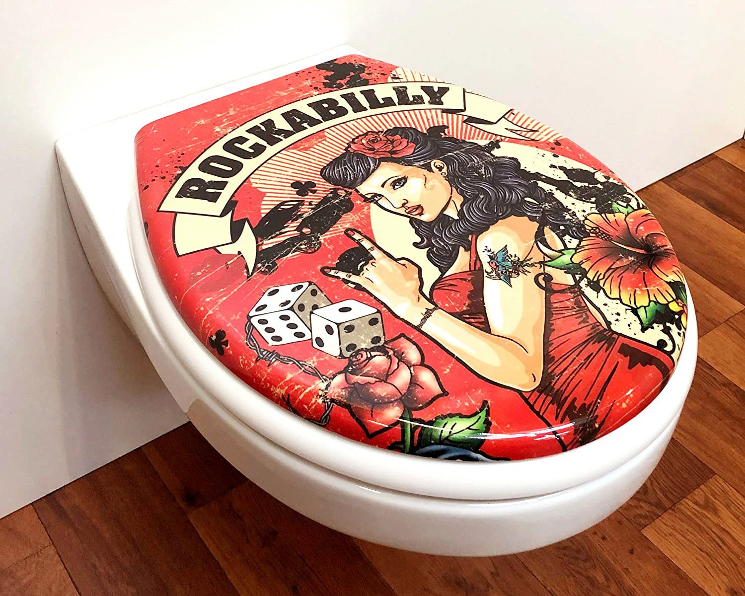 ADOB WC-Sitz Rockabilly, Absenkautomatik, zur Reinigung günstig online kaufen