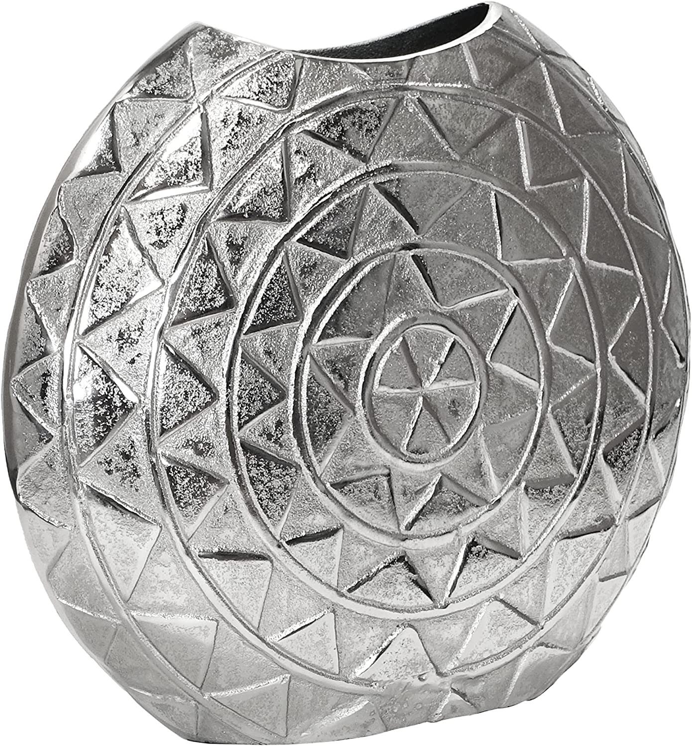 MichaelNoll Dekovase Vase Kunstblumen Dekovase Pflanztopf Aluminium Deko 43 cm / 51 cm